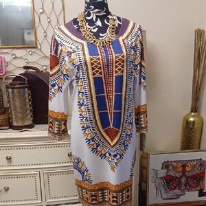 Afrocentric Print Dress